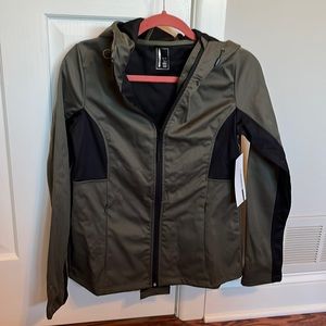 Mondetta Mixed Media Softshell Olive Jacket